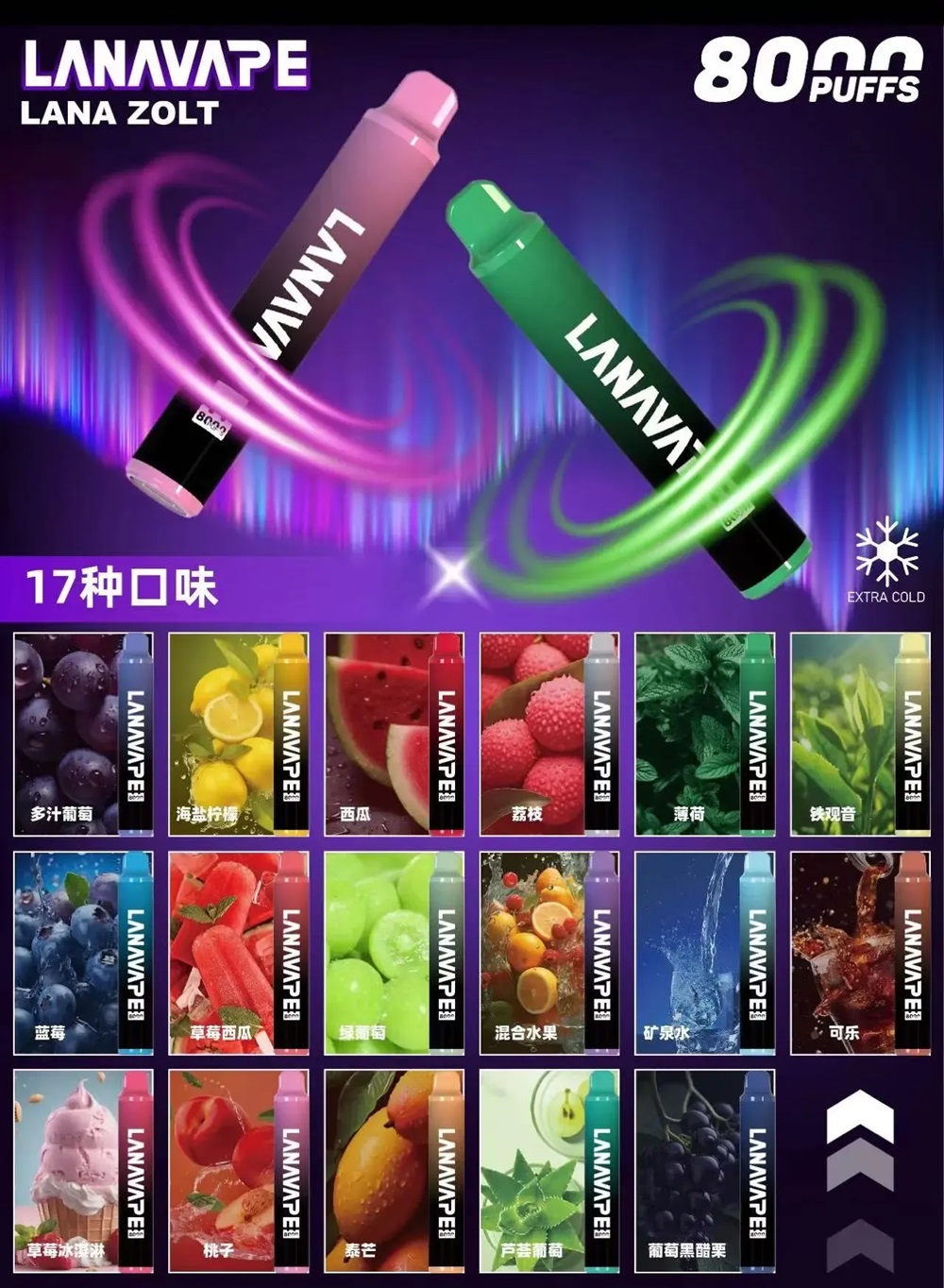 LANA8000口 拋棄式一次性煙彈 現